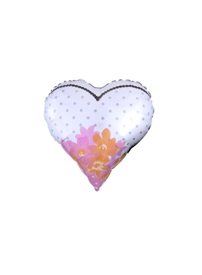 Anagram - Set Of 2 Wedding Couple Heart Shaped Balloons - Image 1