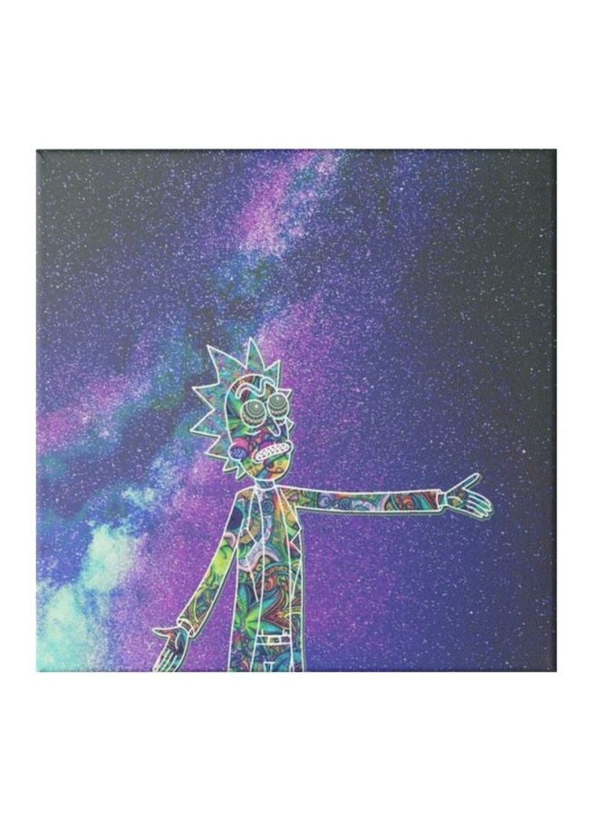 Rick And Morty Wall Painting With Frame Blue/Purple/Black 30x30cm