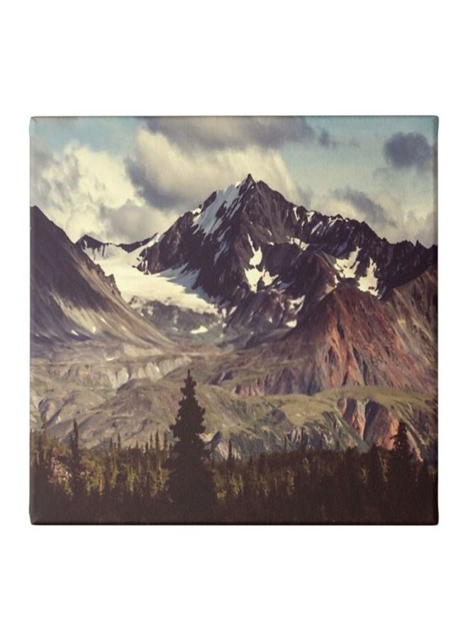 Nature Framed Wall Painting White/Black/Brown 30x30cm