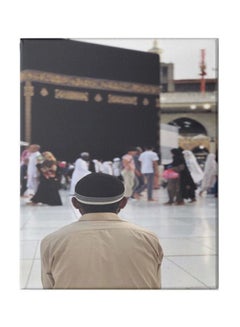 Makkah Canvas Wall Painting With Frame Multicolour 30x30cm