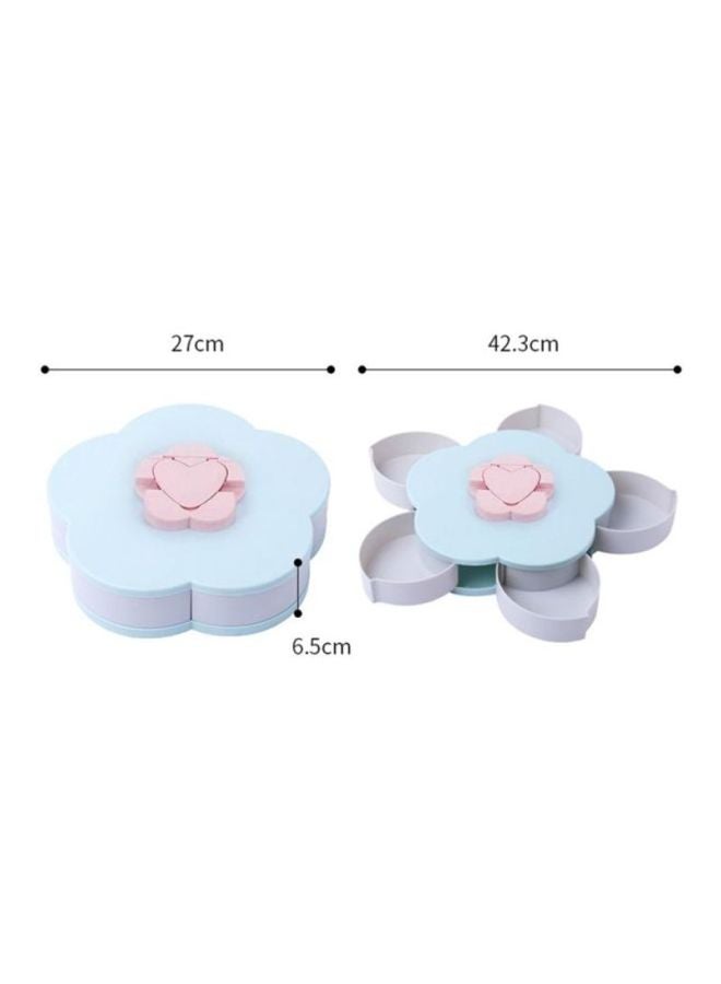 Petal-Shaped Rotating Candy Box Blue/Pink 27x6.5cm  - Image 2