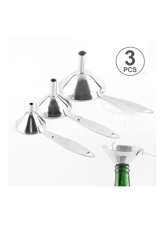 3-Piece Stainless Steel Canning Jar Funnel Silver Large Funnel 3x0.5, Medium Funnel 2.2x0.4, Small Funnel 1.8x0.28inch  - Image 4