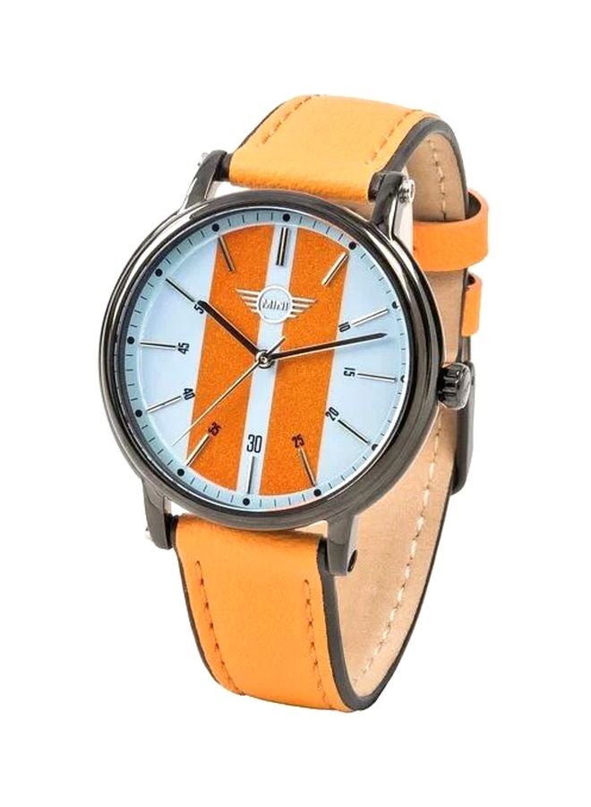 Mini Cooper Men's Water Resistant Analog Watch 160907 - 38 mm - Orange - Image 1