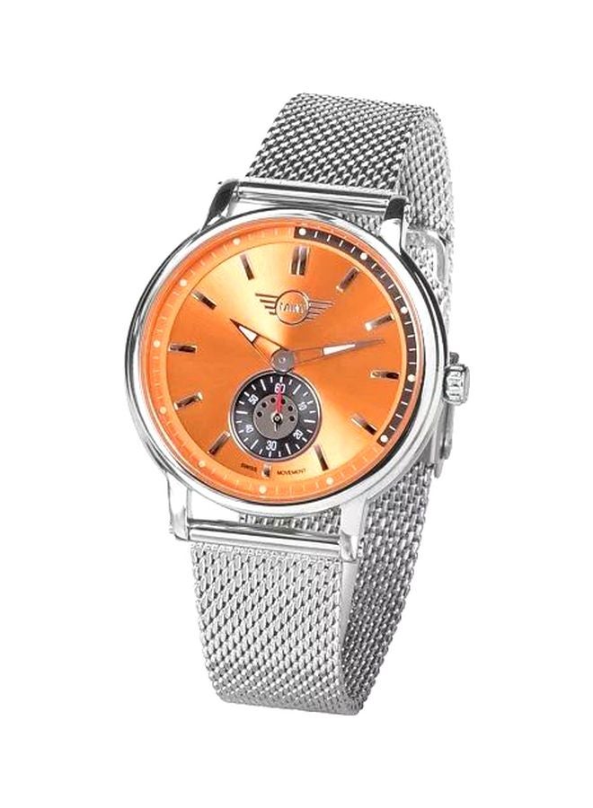 Mini Cooper men Water Resistant Analog Watch 160921 - 38 mm - Silver - Image 1