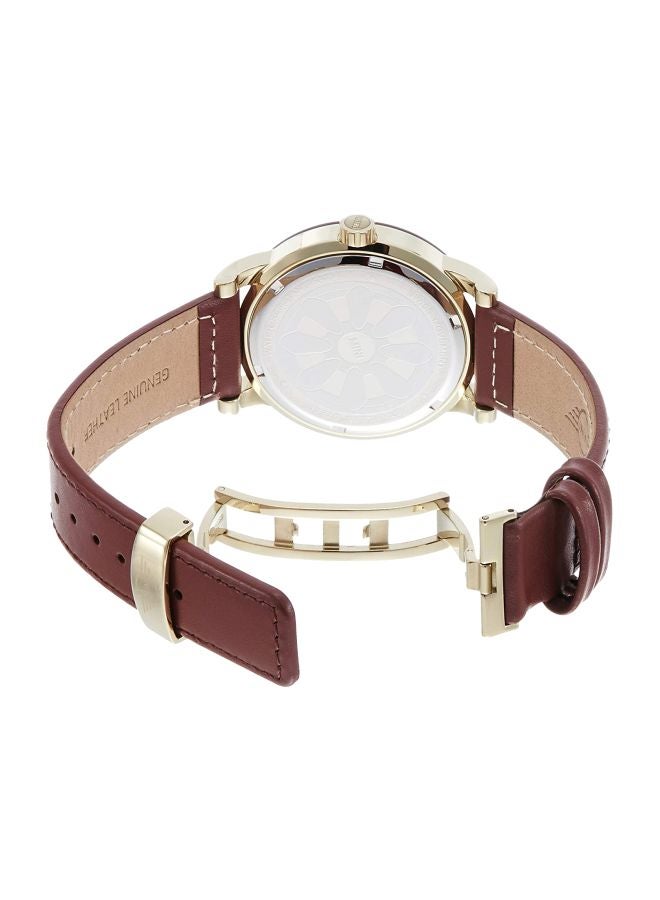 Mini Cooper men Water Resistant Analog Watch SM005 - 45 mm - Brown - Image 2