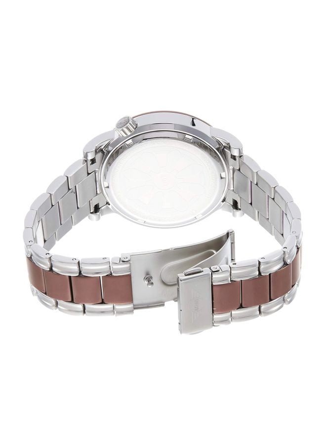 Mini Cooper men Water Resistant Analog Watch SM016 - 43 mm - Silver/Brown - Image 2