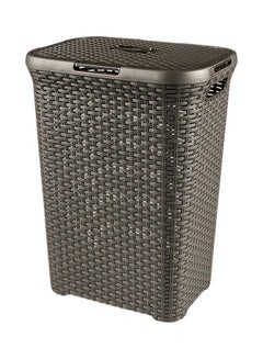 Rattan Laundry Basket Brown 34x45x61.5centimeter