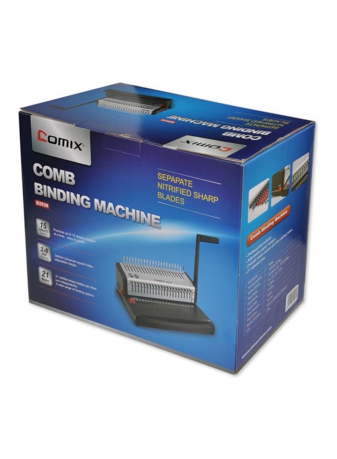 COMIX - Comb Binding Machine Black/Silver - Image 1