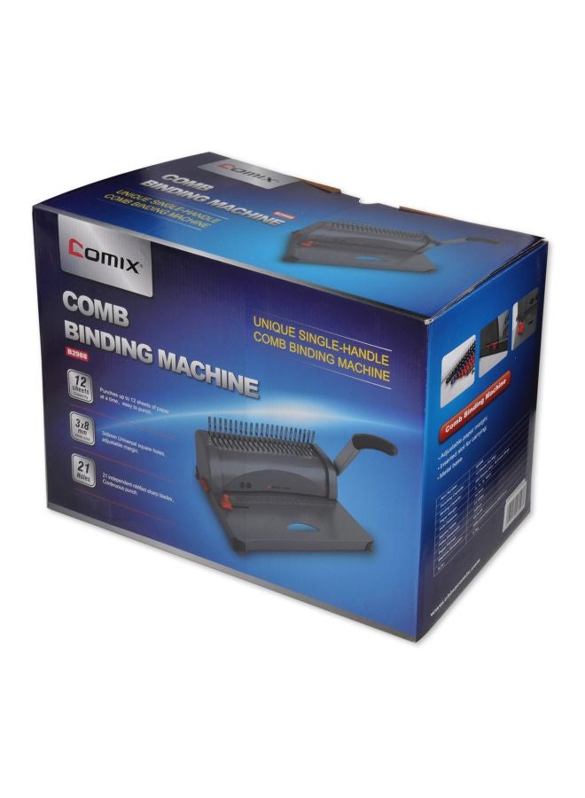 COMIX - Comb Binding Machine Grey - Image 1