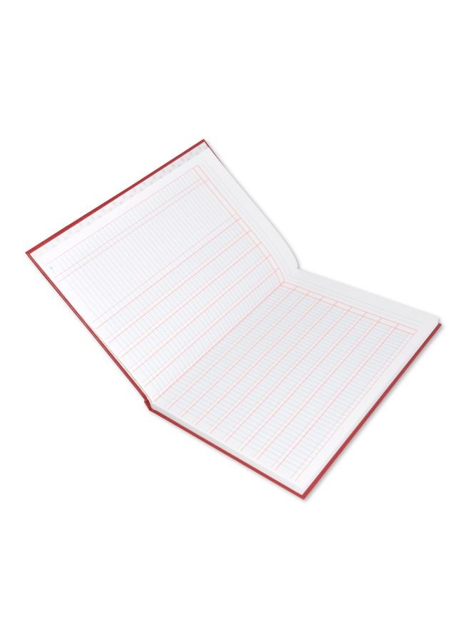 إف اي أس  دفتر تحليل من 14 عموداً أحمر/ ذهبي/ أبيض - Image 2