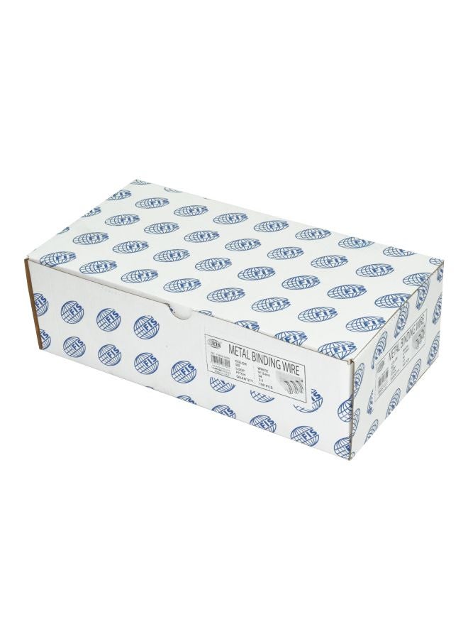 FIS 100-Piece Metal Binding Wires White - Image 3