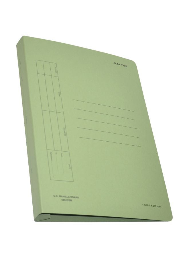 إف اي أس  مجموعة مجلدات مسطحة مزودة بمشبك تثبيت من البلاستيك مكونة من 50 قطعة أخضر - Image 1