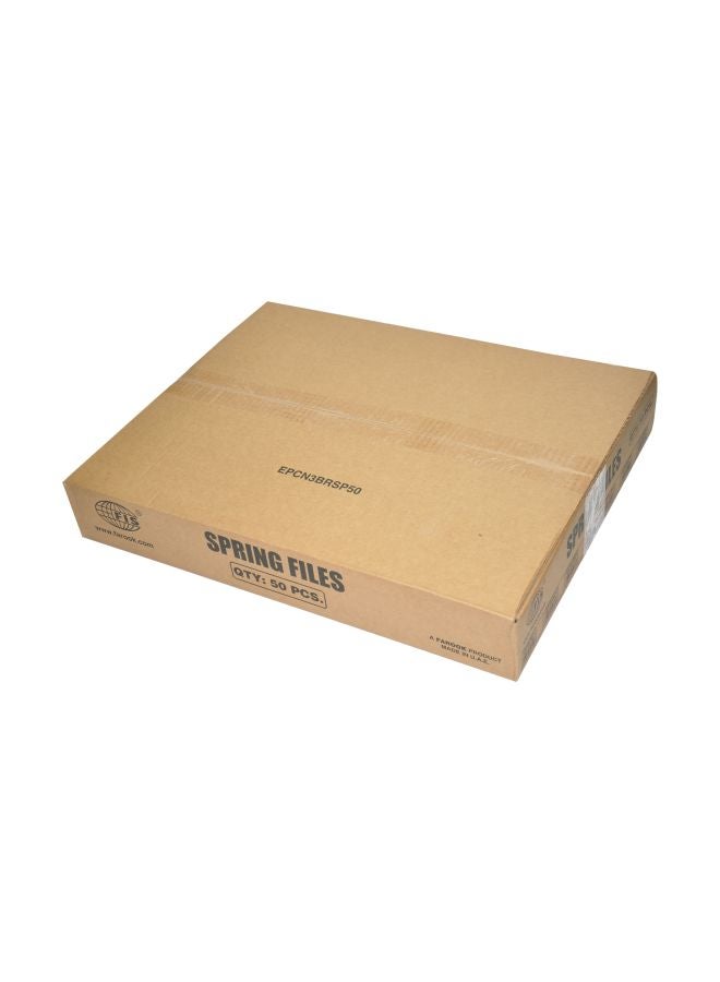 إف اي أس  مجموعة مجلدات مسطحة مزودة بمشبك تثبيت من البلاستيك مكونة من 50 قطعة أخضر - Image 4