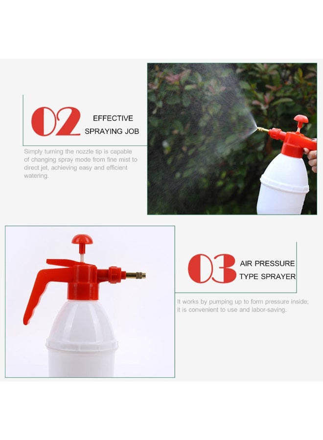 Generic Air Pressure Hand Pump Sprayer White/Red 0.8Liters  - Image 2