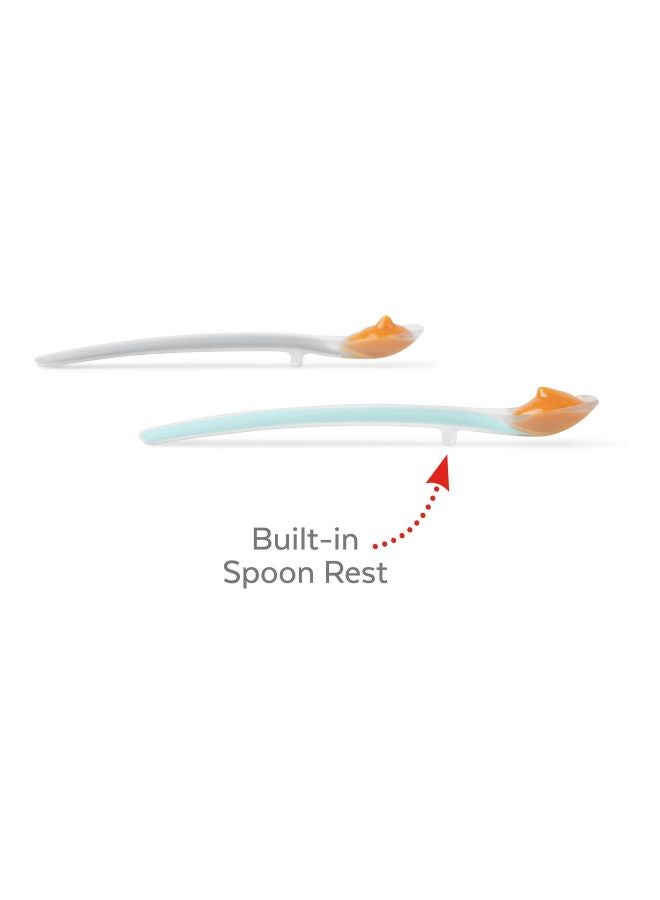 Skip Hop Easy-Feed Spoon, Pack Of 2 - Grey/Clear/Blue - Image 3