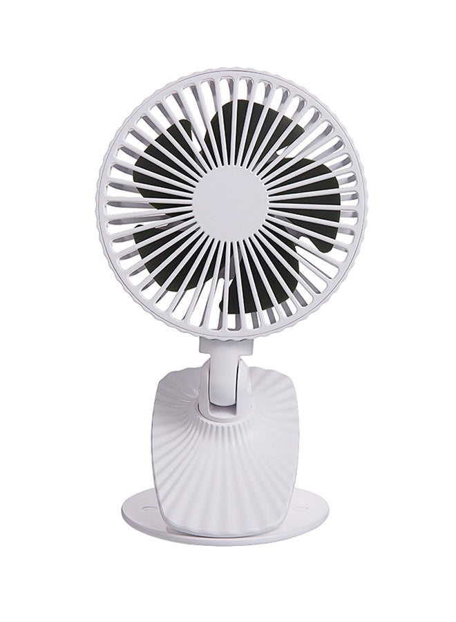 مروحة طاولة صغيرة محمولة 2 في 1 بمنفذ USB H32237W أبيض - Image 1