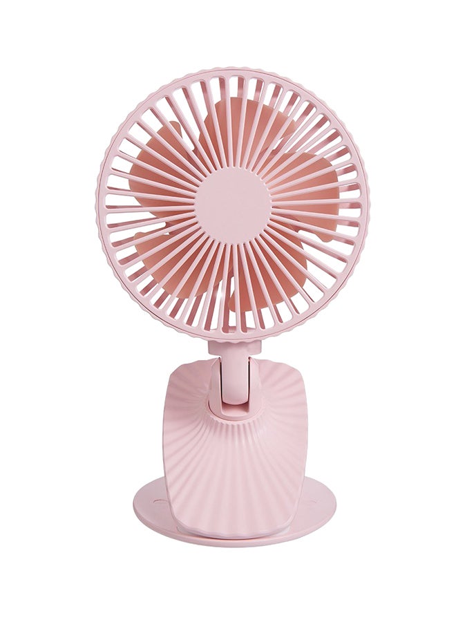 مروحة طاولة صغيرة محمولة 2 في 1 بمنفذ USB H32237P وردي - Image 1