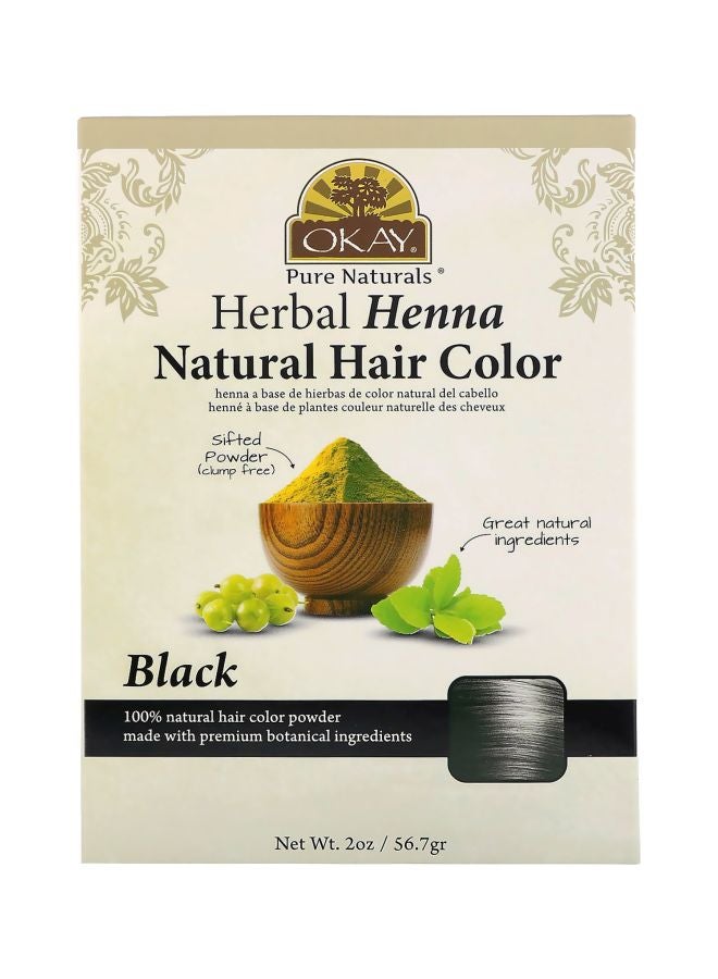 OKAY Pure Naturals Herbal Henna Natural Hair Colour Black 56.7grams - Image 2