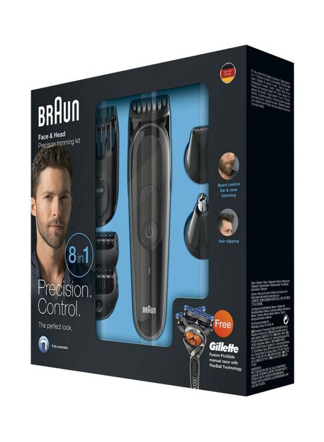 BRAUN 8-In-1 Precision Control Face And Head Trimming Kit Black - Image 5