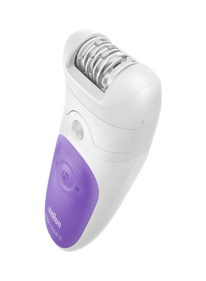 BRAUN - Silk Epil 5 Wet And Dry Cordless Epilator With Attachment Set White/Purple - Image 1