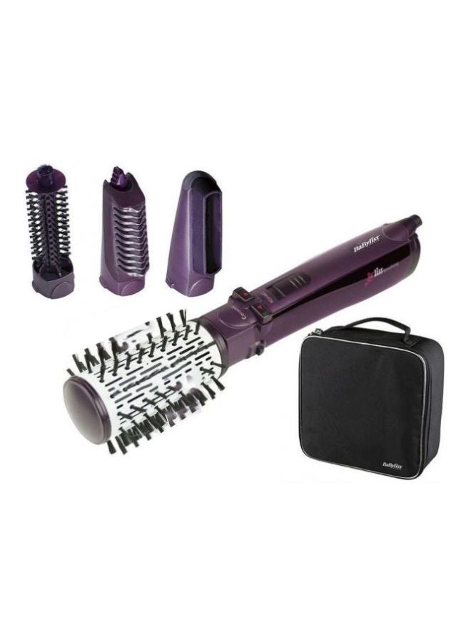 Rotating Hair Brush Styler Kit Black/White