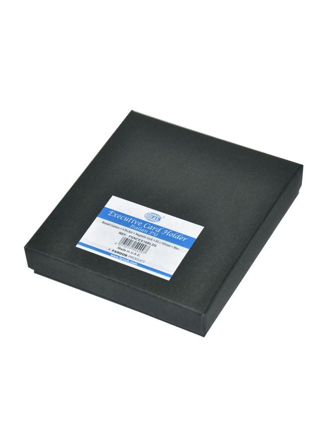 FIS Italian PU Padded Executive Card Holder Blue - Image 3