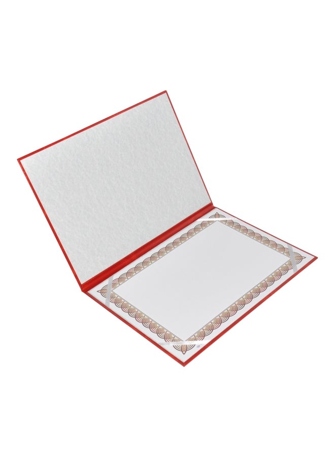 FIS A4 Certificate Folder Red - Image 1