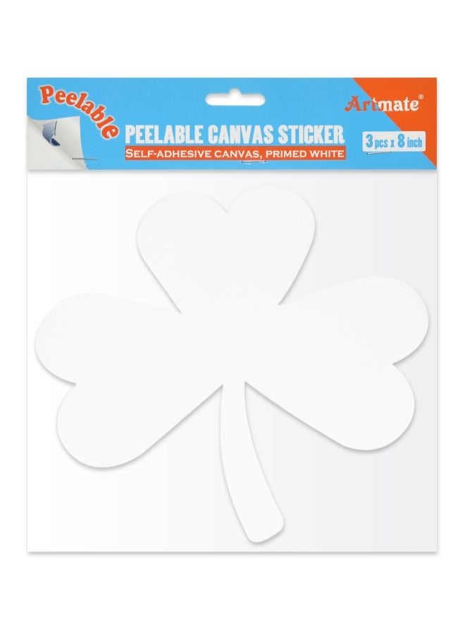 Artmate 3-Piece Peelable Canvas Sticker,8x8Inch White - Image 2