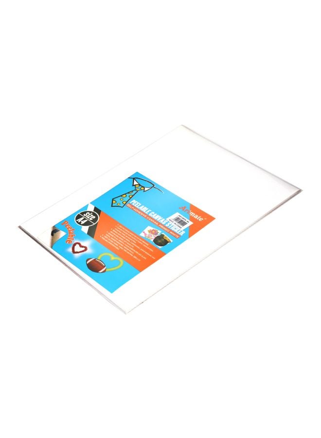 آرتمايت ملصقات من قماش الكانفاس قابلة للنزع مقاس 21x29.7 سم من 10 قطع أبيض