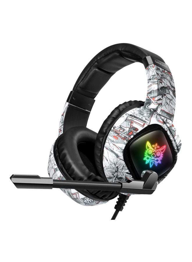 أونيكوما سماعة رأس سلكية للألعاب بتصميم يغطي الأذن ومزودة بميكروفون لجهاز بلايستيشن 4/ بلايستيشن 5/ إكس بوكس ون/ إكس بوكس سيريس إكس/ نينتندو سويتش/ الكمبيوتر المكتبي - Image 2