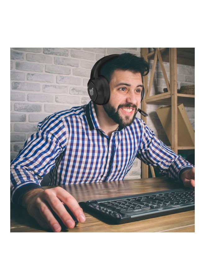 أونيكوما سماعة رأس سلكية للألعاب بتصميم يغطي الأذن ومزودة بميكروفون لجهاز بلايستيشن 4/ بلايستيشن 5/ إكس بوكس ون/ إكس بوكس سيريس إكس/ نينتندو سويتش/ الكمبيوتر المكتبي - Image 5