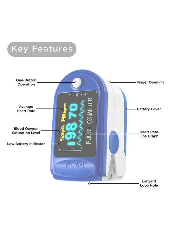 Generic - Reliable Fingertip Pulse Oximeter Heart Rate Monitor - Image 1