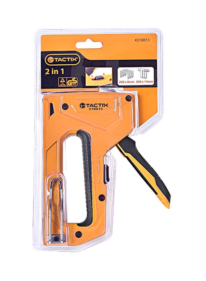 Tactix Staple Gun Hand Tool With Staples Orange/Black/Silver  - Image 2