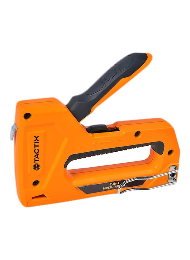 Tactix Staple Gun Hand Tool With Staples Orange/Black/Silver  - Image 1