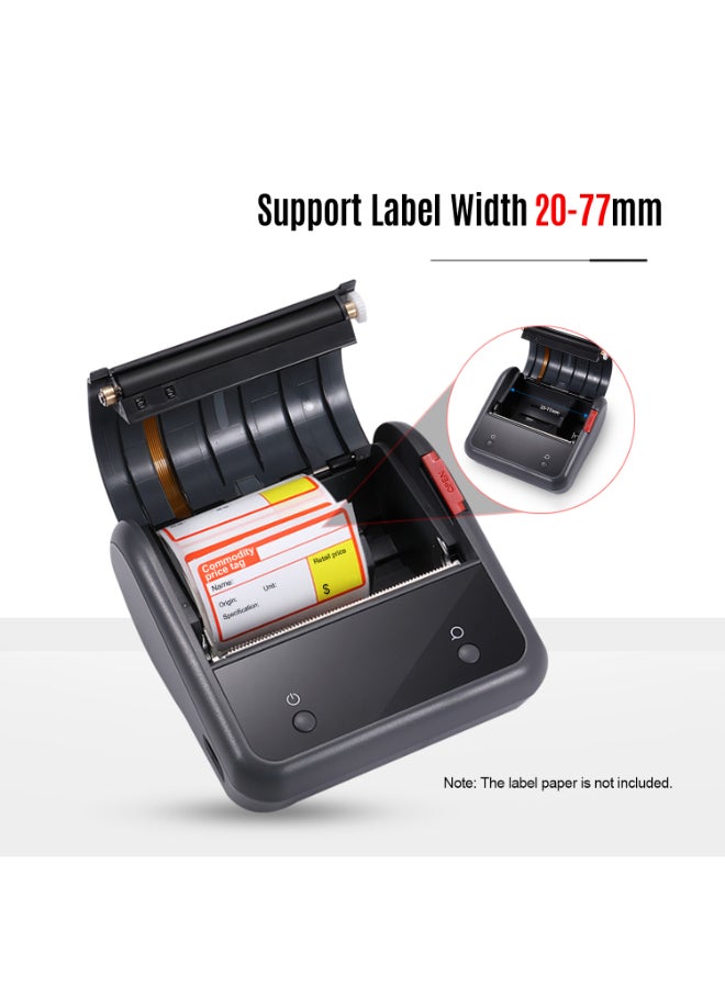 Portable Wireless BT Thermal Label Printer With Rechargeable Battery Black - Image 3