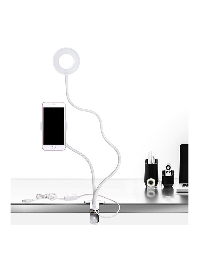 docooler USB LED Selfie Light With Phone Clip White - Image 2