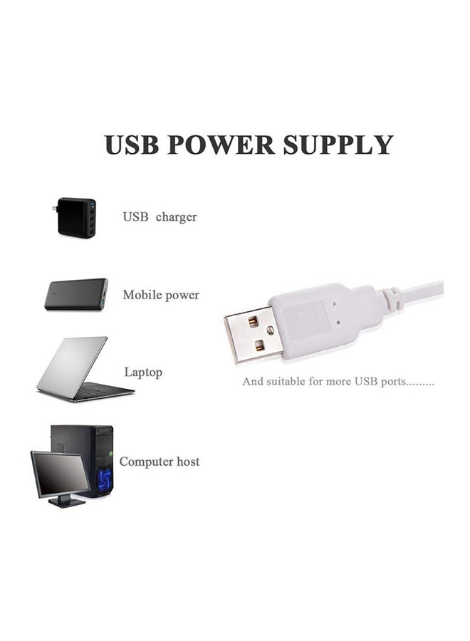 docooler USB LED Selfie Light With Phone Clip White - Image 4