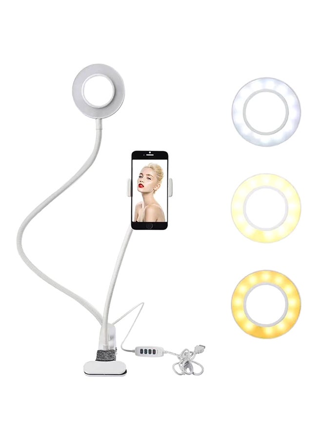 docooler USB LED Selfie Light With Phone Clip White - Image 5