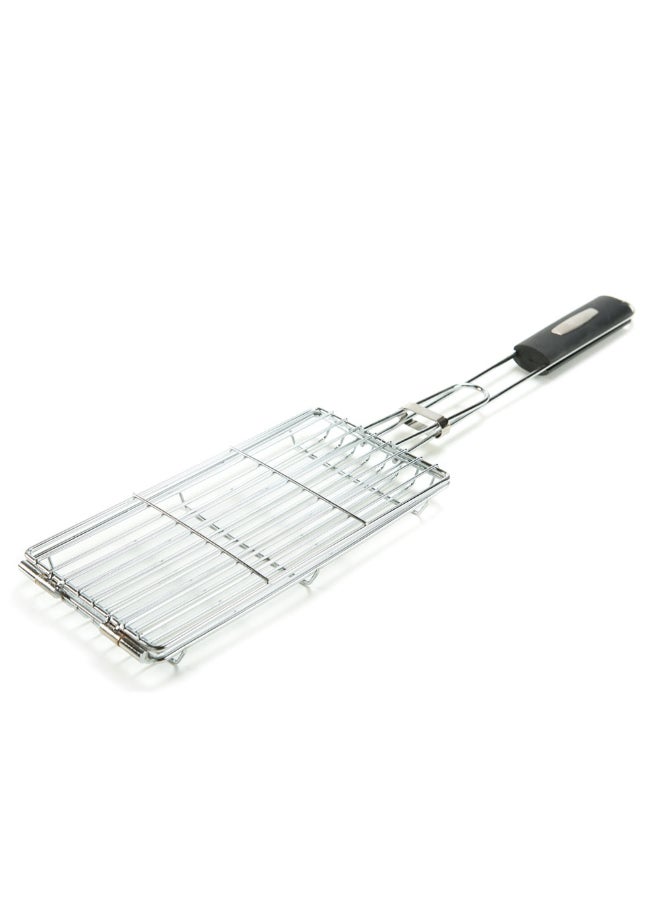 AL RIMAYA - Barbecue Grill Net With ABS Handle Silver 58x14x1centimeter - Image 1