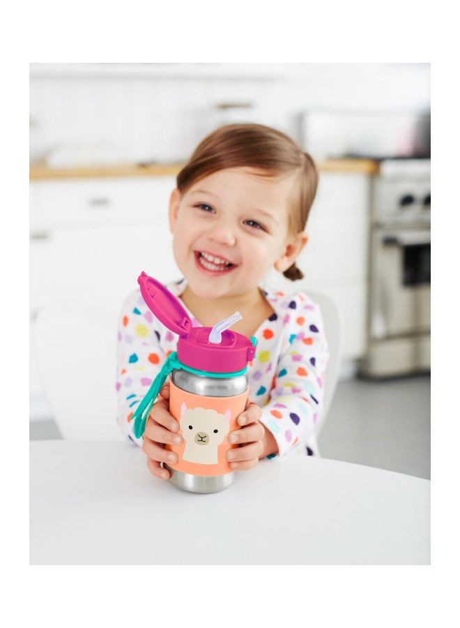 Skip Hop Zoo Stainless Steel Sports Bottle Bpa - Free, Phthalate - Free Baby Sipper Bottle (Llama, 12 Oz),1 Ea,9I239210, 350 Milliliter  - Image 3