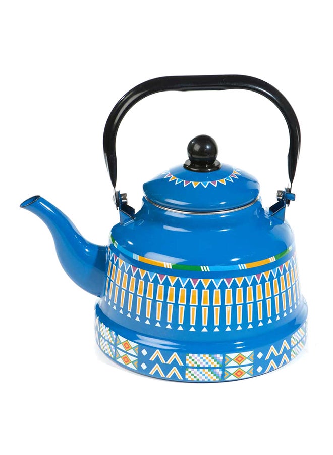 AL RIMAYA Asiri Design Enamel Tea Kettle Blue 17.3x13.9x20.8cm - Image 1