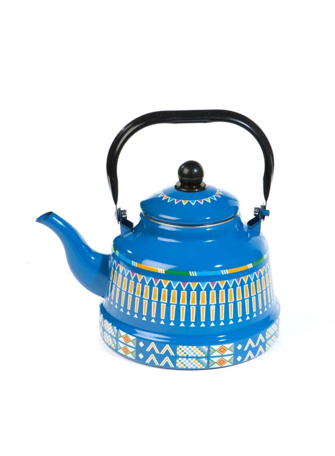 AL RIMAYA Asiri Design Enamel Tea Kettle Blue 17.3x13.9x20.8cm - Image 3