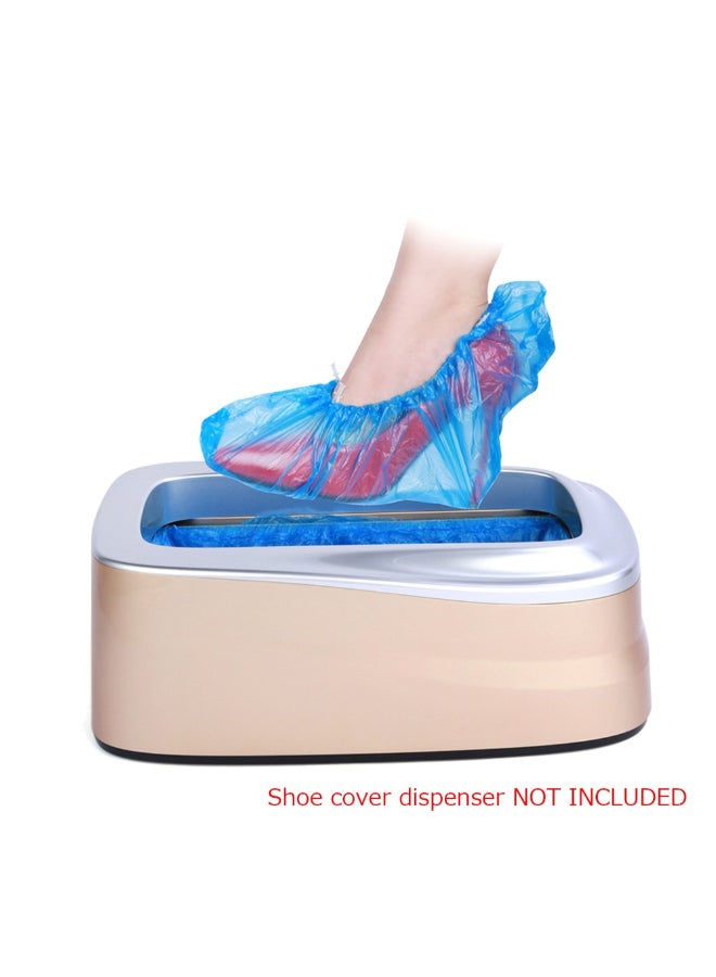 100-Piece Waterproof Disposable Shoe Cover Blue 25cm
