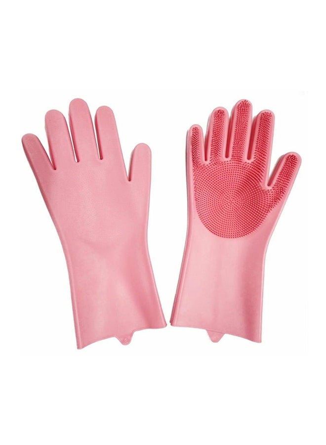 Silicone Cleaning Gloves Pink