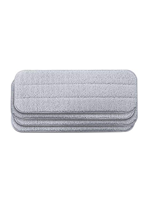 4-Piece Replacement Mop Set Grey 35x13cm
