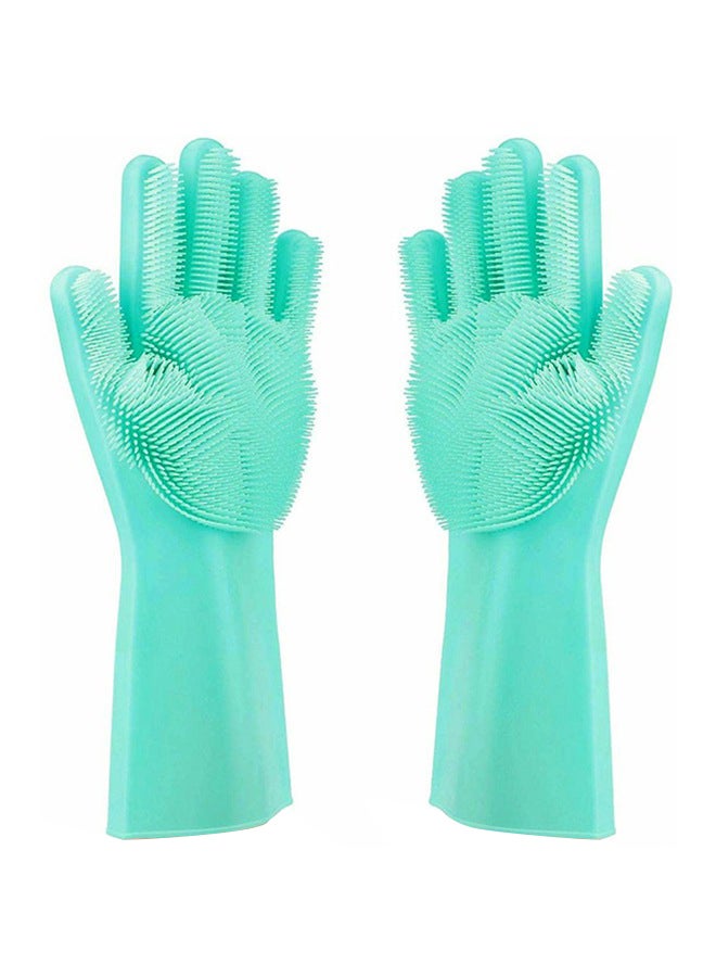 2-Piece Silicone Cleaning Glove Light Green 190grams  - Image 1