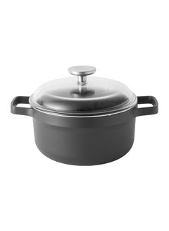 Berghoff Gem Aluminium Stockpot With Lid Grey/Clear 28cm  - Image 1