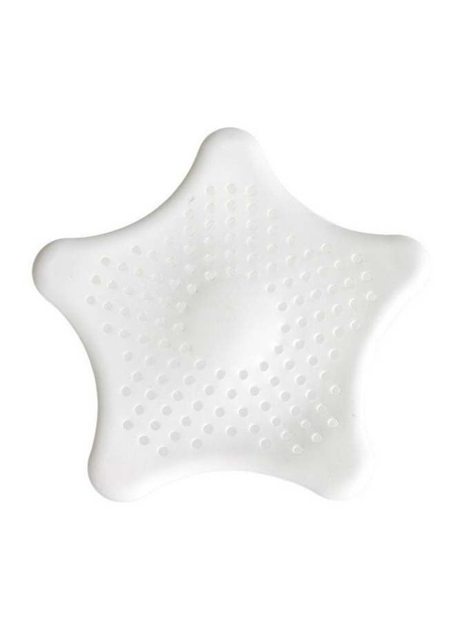 Star Shaped Kitchen Water Sink Drainage Stopper White 16 x 16cm - Image 1
