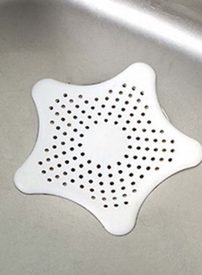 Star Shaped Kitchen Water Sink Drainage Stopper White 16 x 16cm - Image 2
