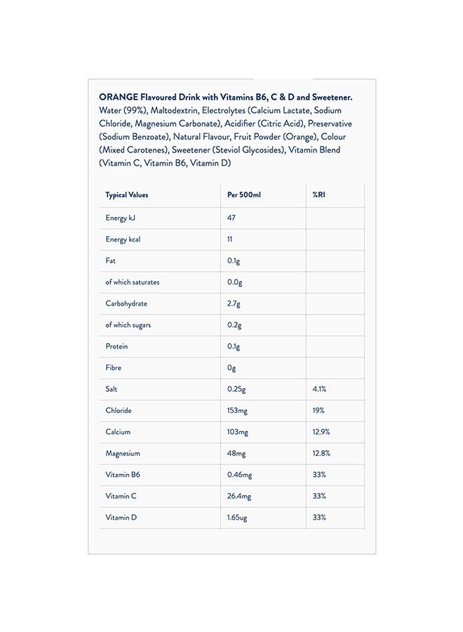 WOW Hydrate - Electrolyte And Vitamin Water Orange 500ml - Image 1